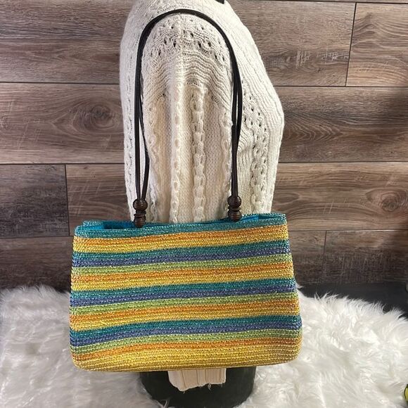 NWOT Wheat Straw Ladies Purse, Yellow - Picture 1 of 10